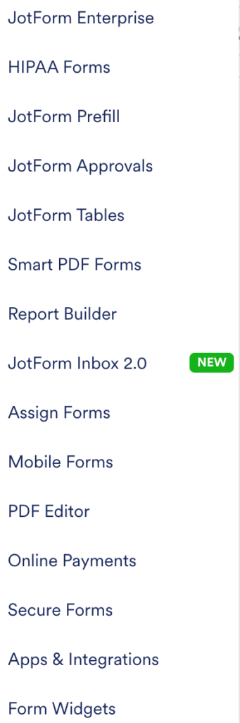 jotform features for forms