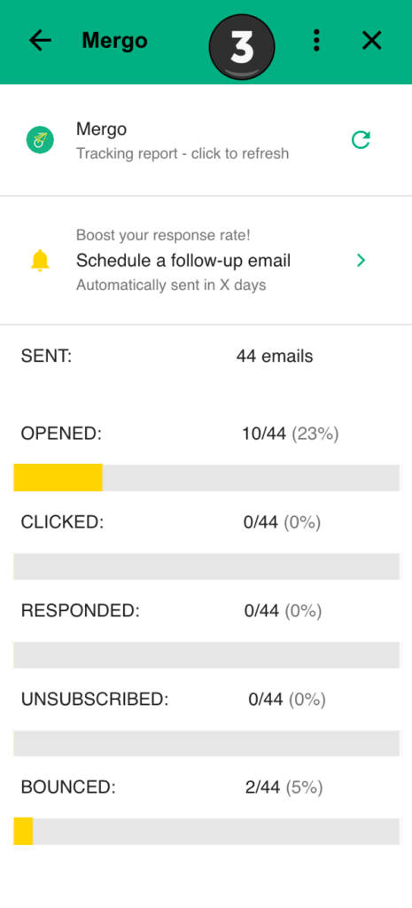 mergo mail send results